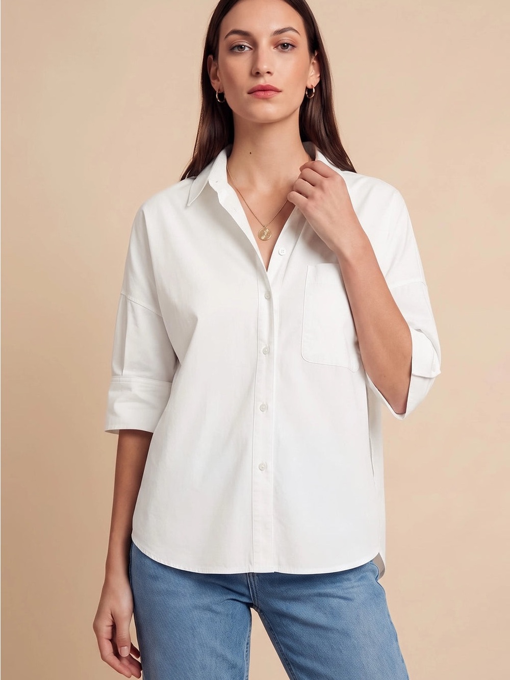 Cicy Bell Womens White Oversized Button Down Shirts NWT PLUS SIZE XXL